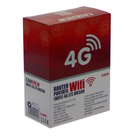 ROUTER (MIFI) WIFI PORTATIL 4G LTE MR500 CAMVIEW - Imagen 2