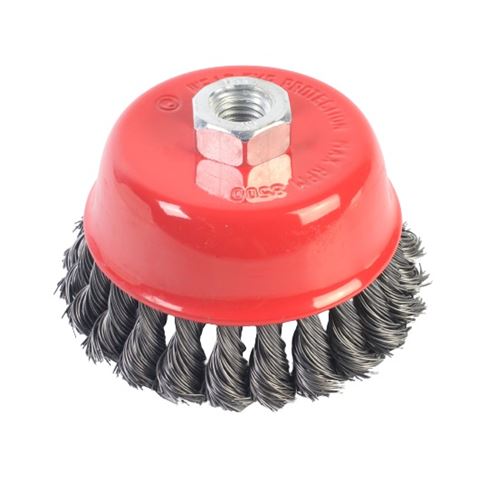 CEPILLO COPA ALAMBRE TRENZADO 100MM SINDEX