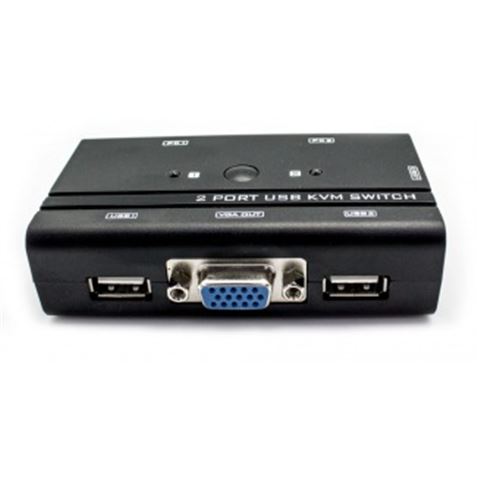 CONMUTADOR KVM2 USB/VGA SWITCH 2 PUERTOS + CABLE BIWOND - Imagen 2