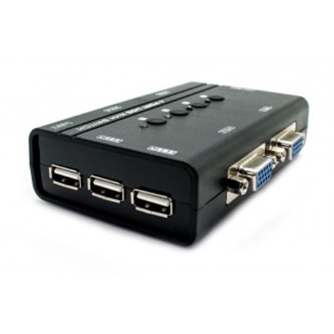 CONMUTADOR KVM4 USB/VGA SWITCH 4 PUERTOS + CABLES BIWOND - Imagen 2