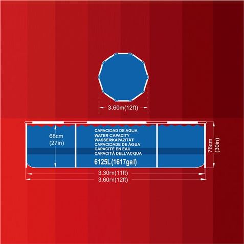PISCINA TUBULAR 3,6 X 0,76 M iWORK - Imagen 2