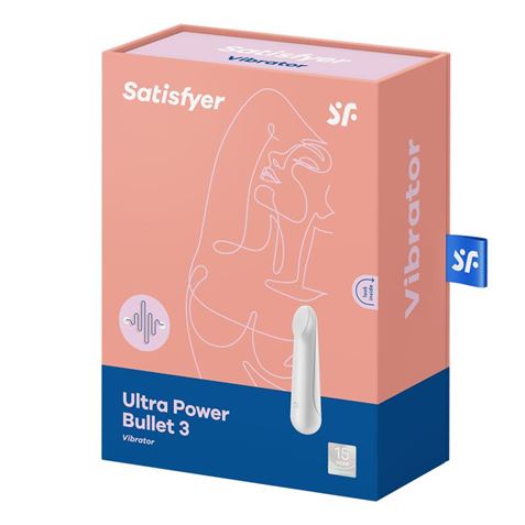 BALA VIBRADORA BLANCA ULTRA POWER BULLET SATYSFIER - Imagen 3