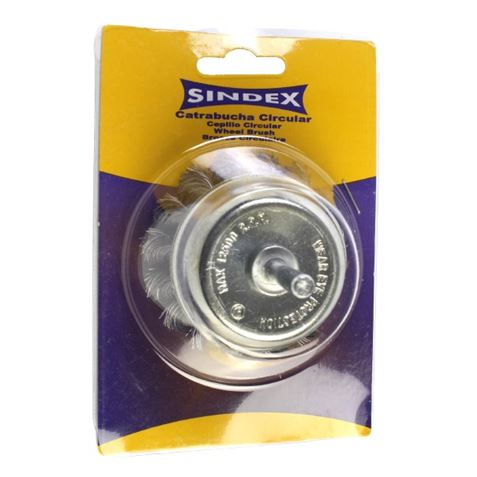 CEPILLO CIRCULAR COPA ALAMBRE TRENZADO 75MM SINDEX - Imagen 4