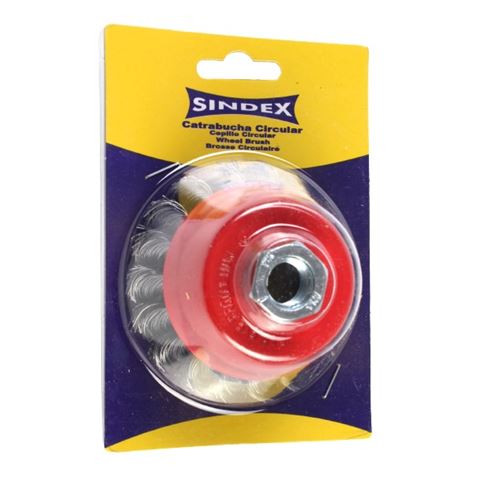 CEPILLO COPA ALAMBRE TRENZADO 80MM SINDEX - Imagen 4