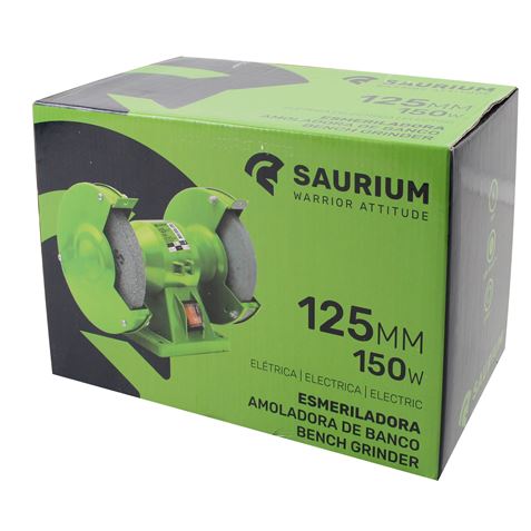 ESMERILADORA DE BANCO 125MM 150W SAURIUM. - Imagen 2