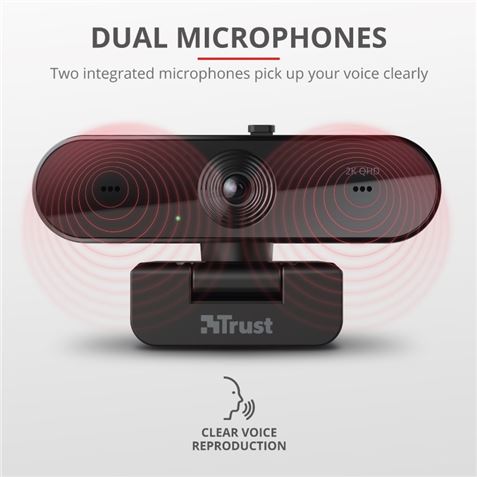 WEBCAM QHD 2K | GRAN ANGULAR | DOBLE MICRO | TRUST TW-250 - Imagen 2
