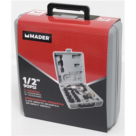 LLAVE DE IMPACTO NEUMATICA 1/2" 16 ACCESORIOS MADER - Imagen 4