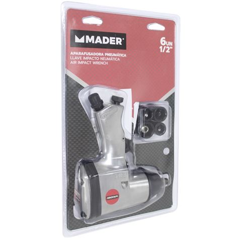 LLAVE DE IMPACTO NEUMATICA 1/2" 6 ACCESORIOS MADER - Imagen 2