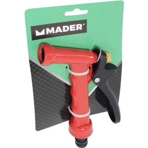 PISTOLA DE RIEGO METALICA COLOR ROJO MADER