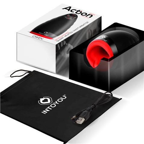 ACTION OWEN MASTURBADOR MASCULINO VIBRADOR CON CALOR USB - Imagen 2