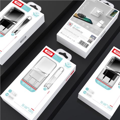 PACK CARGADOR CORRIENTE L69 2.4A + CABLE LIGHTNING BLANCO XO - Imagen 2