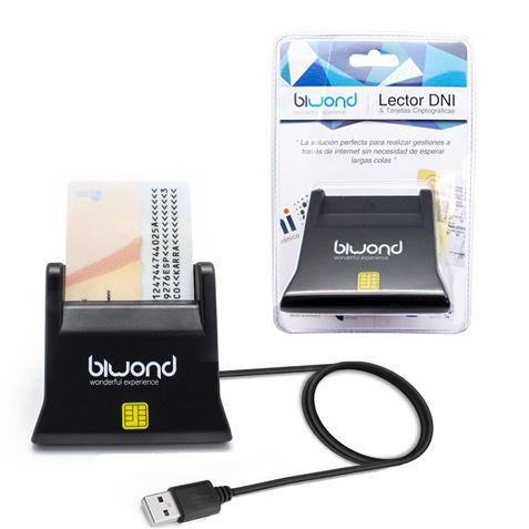 LECTOR DNI 3.0 Y TARJETAS CRIPTOGRÁFICAS BW0025 BIWOND - Imagen 2