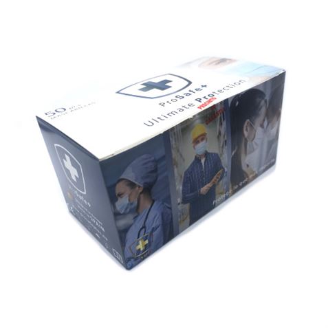 PACK 50 MASCARILLAS NEGRAS QUIRÚRGICAS PROSAFE - Imagen 2