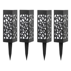 PACK 4 BALIZAS SOLARES DECORATIVAS DE JARDIN 3000K