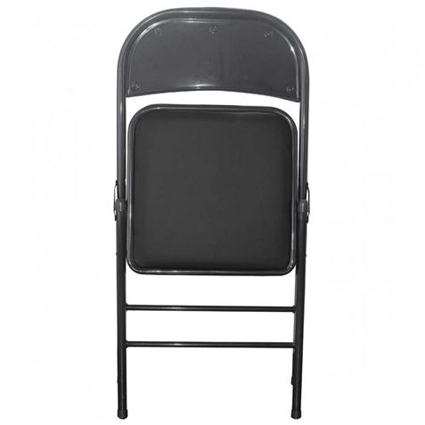 SILLA PLEGABLE ACOLCHADA NEGRA - Imagen 2