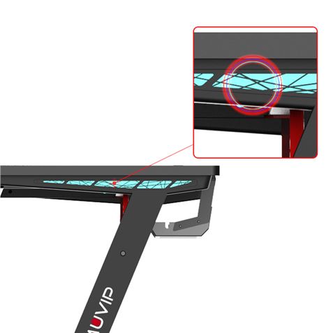 MESA GAMING PRO300 FIBRA CARBONO LUZ RGB MUVIP - Imagen 5