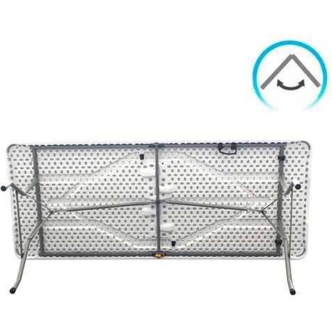 MESA JARDIN PLEGABLE RECTANGULAR BLANCA 1.8MTRS - Imagen 3