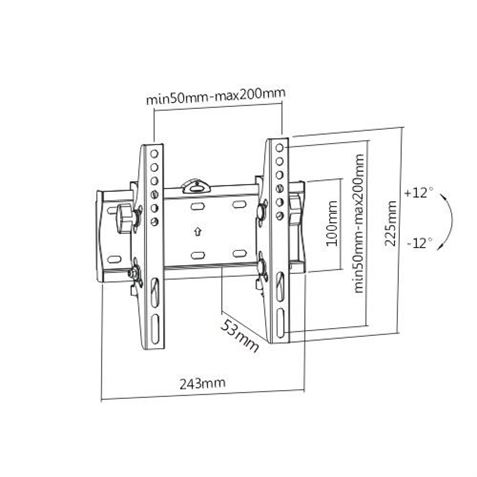 SOPORTE DE PARED TV LED LCD 23"-43" CROMAD - Imagen 2