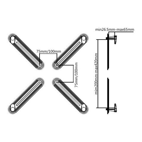 KIT SOPORTE PARA MONITORES SIN VESA CROMAD - Imagen 2