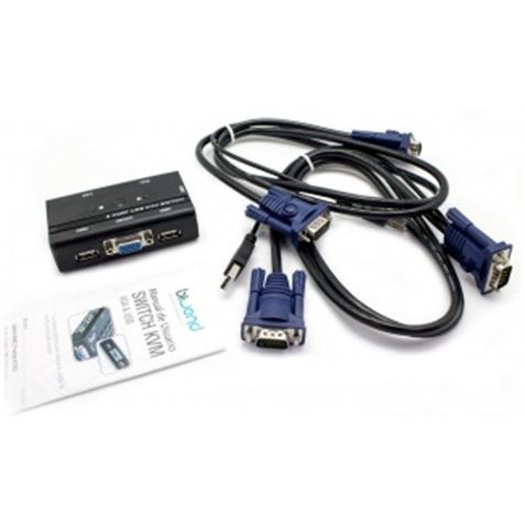 CONMUTADOR KVM2 USB/VGA SWITCH 2 PUERTOS + CABLE BIWOND - Imagen 3