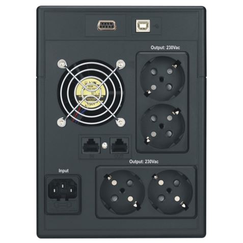 SAI XMART SW-PRO 2200VA, 230V, SINEWAVE, USB-RS232, RJ45 - Imagen 2